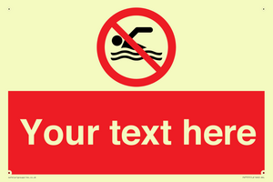 Custom prohibition no swimming